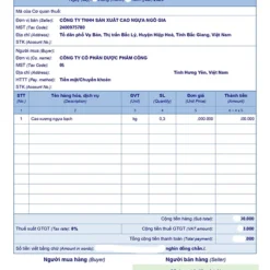 Hóa đơn cao ngựa bạch 2